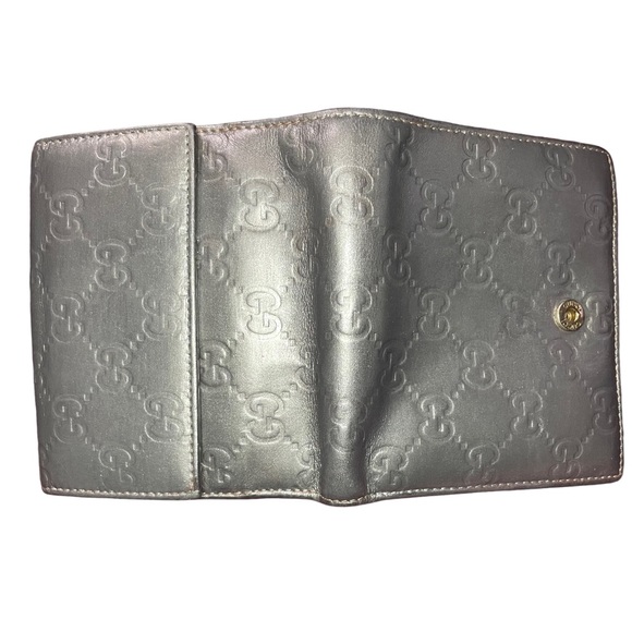 Authentic Gucci Guccissima heart Silver metallic Wallet - Picture 11 of 15
